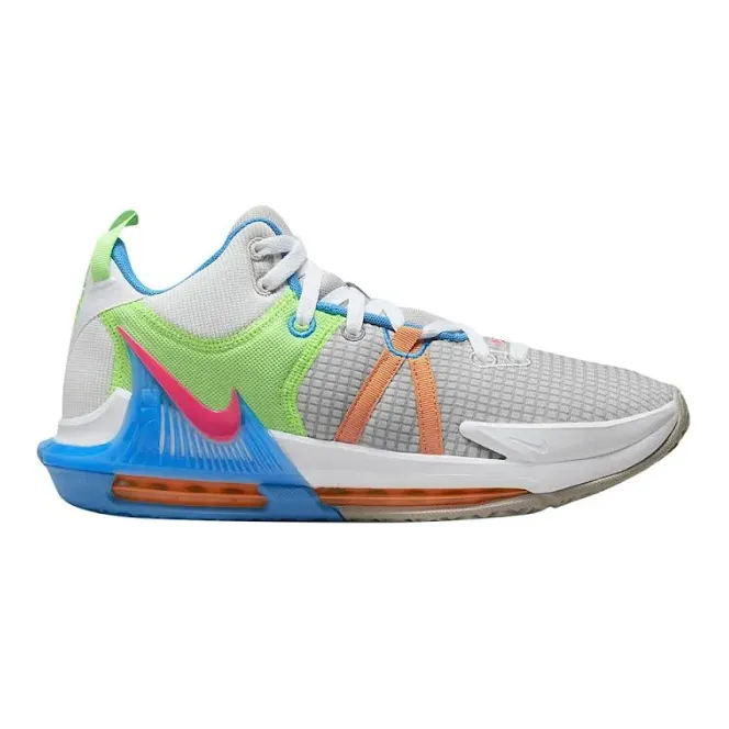 Nike Men's LeBron Witness 7 Shoes - Grey Fog / Cobblestone / Laser Blue / Hyper Pink