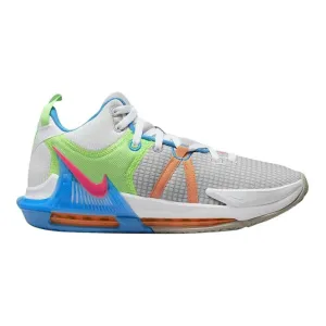 Nike Men's LeBron Witness 7 Shoes - Grey Fog / Cobblestone / Laser Blue / Hyper Pink