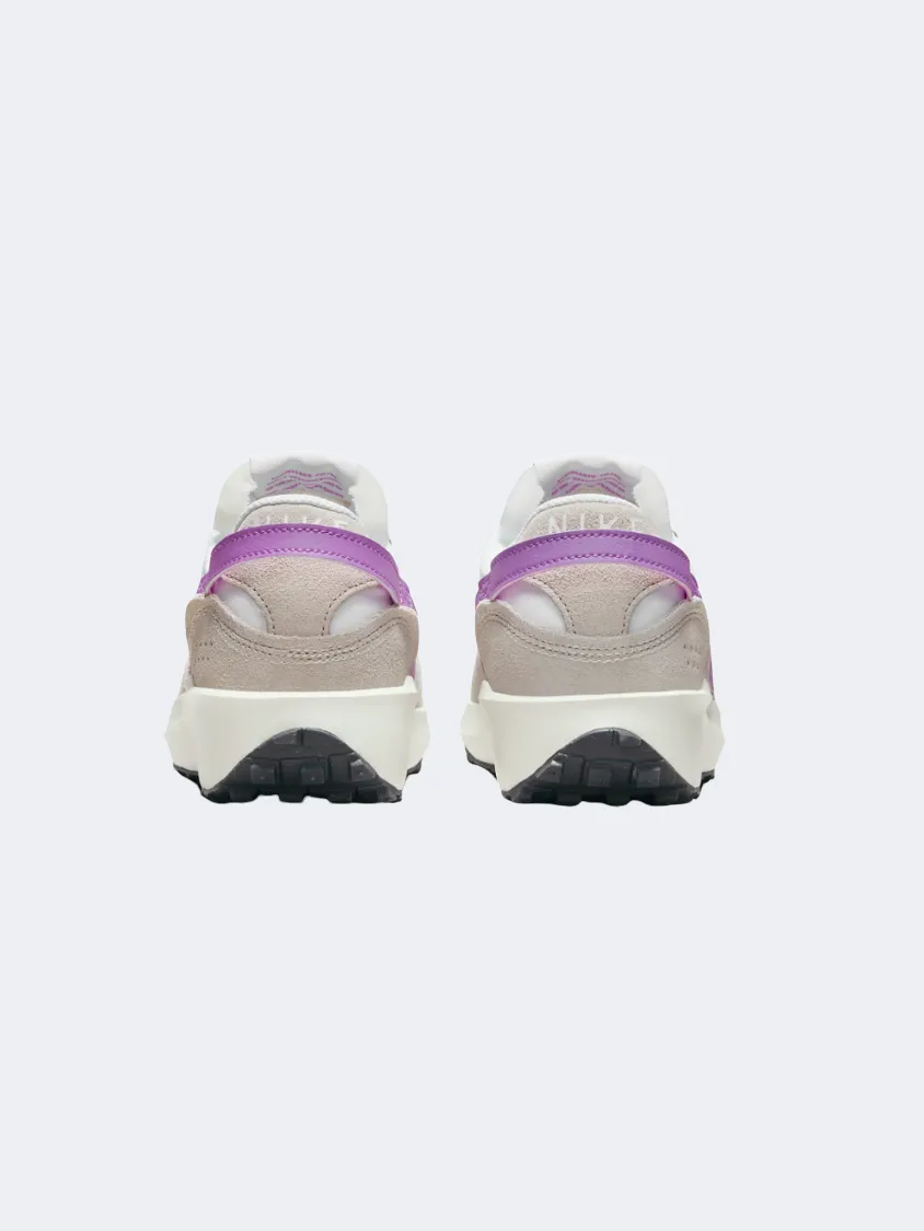 Nike Waffle Debut Women Lifestyle Shoes White/Brown/Fuchsia