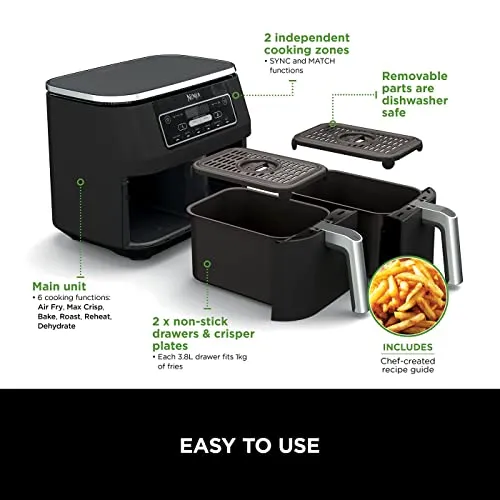 Ninja Foodi Dual Zone Digital Air Fryer (New)