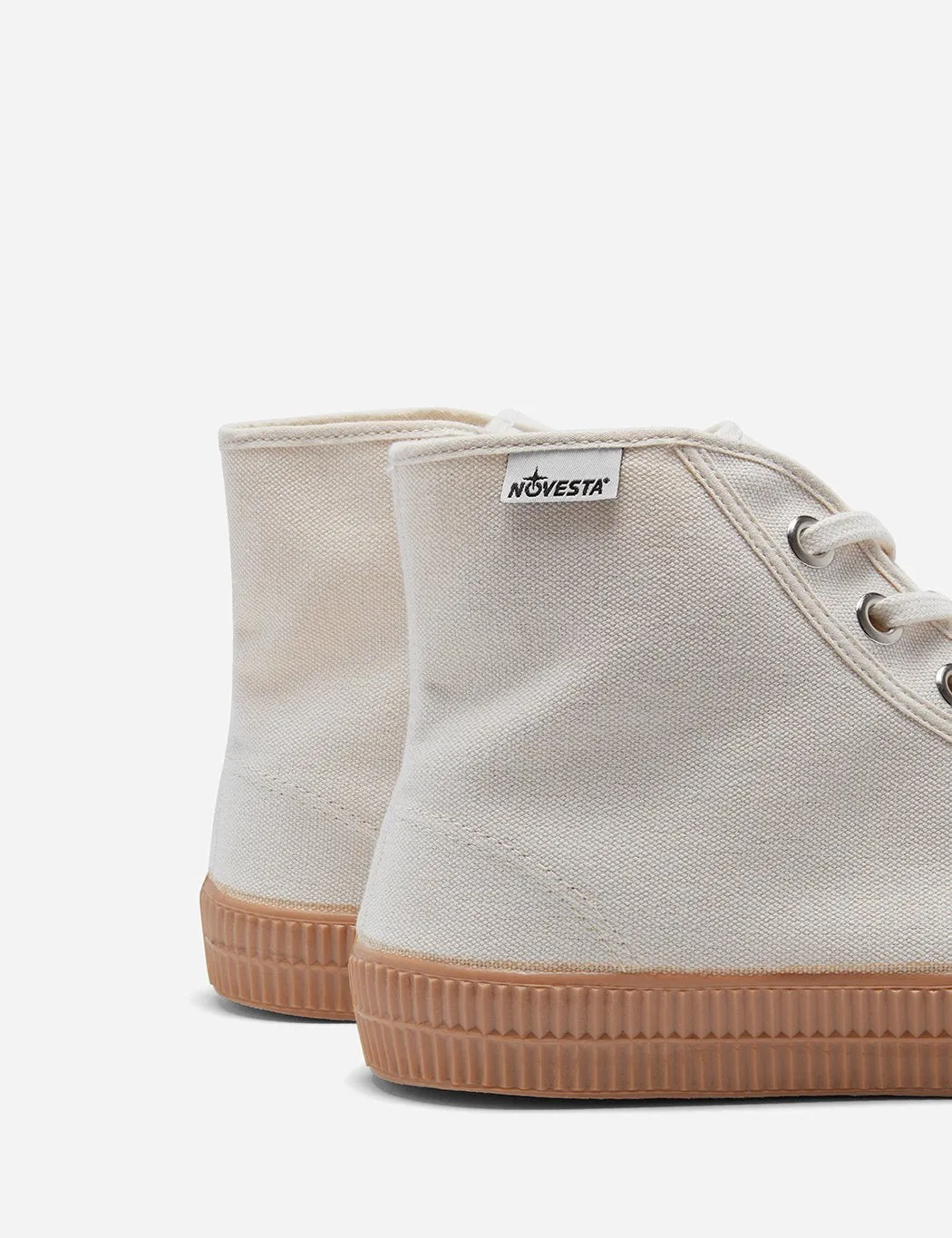 Novesta Star Dribble Hi Trainers (Canvas) - Beige/Gum