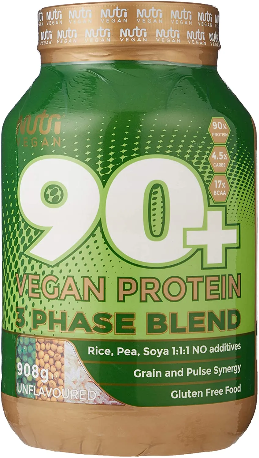 Nutrisport 90  Pea Protein Vegan Unflavoured 908g