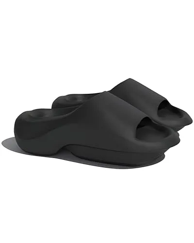 Ocean Ventures Black Platform Sandals Women Platform Slippers