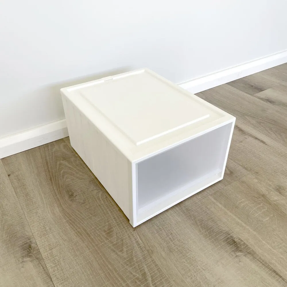 Paula 55L Stackable Storage Drawer White