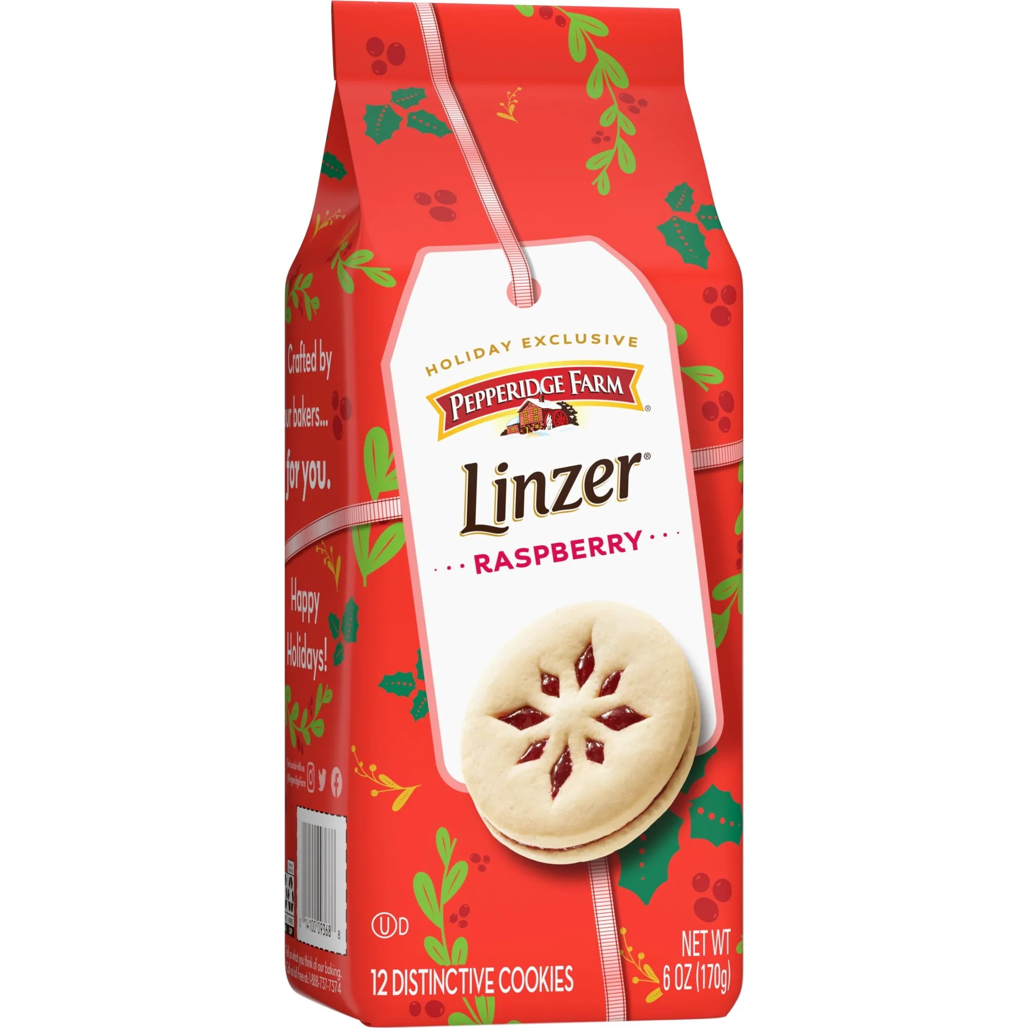 Pepperidge Farm Linzer Raspberry Cookies, 6-oz. Bag