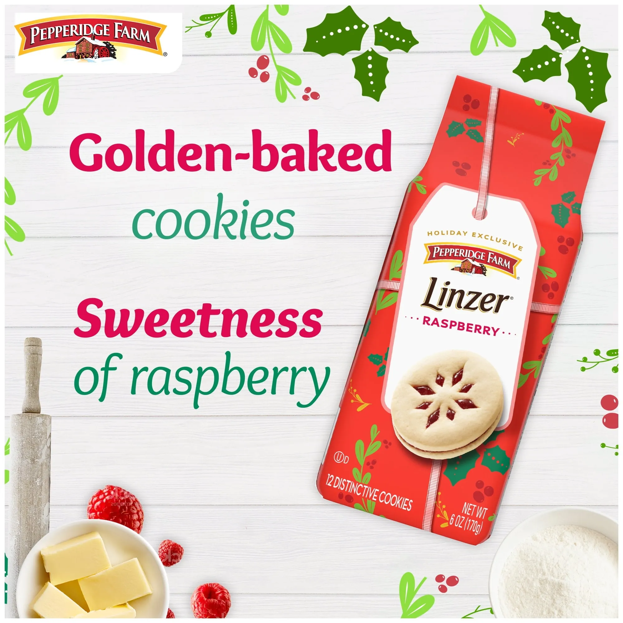 Pepperidge Farm Linzer Raspberry Cookies, 6-oz. Bag