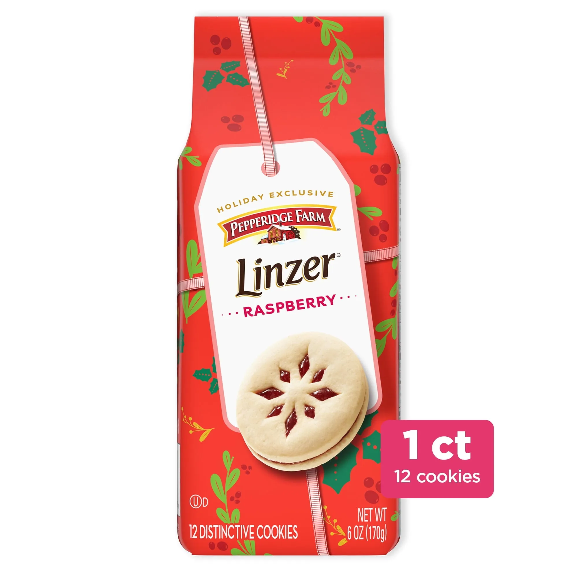 Pepperidge Farm Linzer Raspberry Cookies, 6-oz. Bag