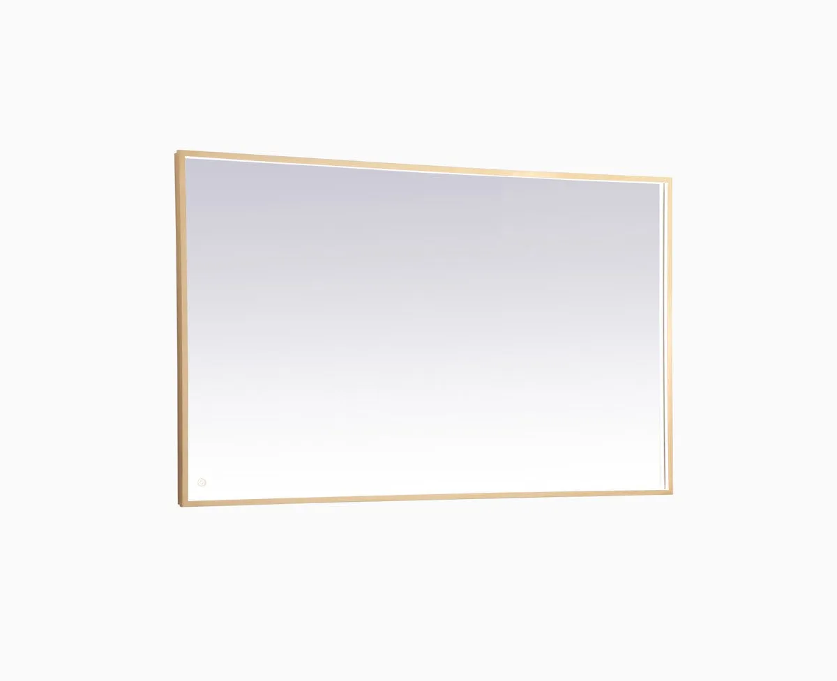 Pier LED Mirror in Brass