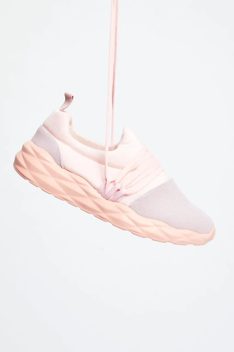 Pink Strap Detail Sneakers