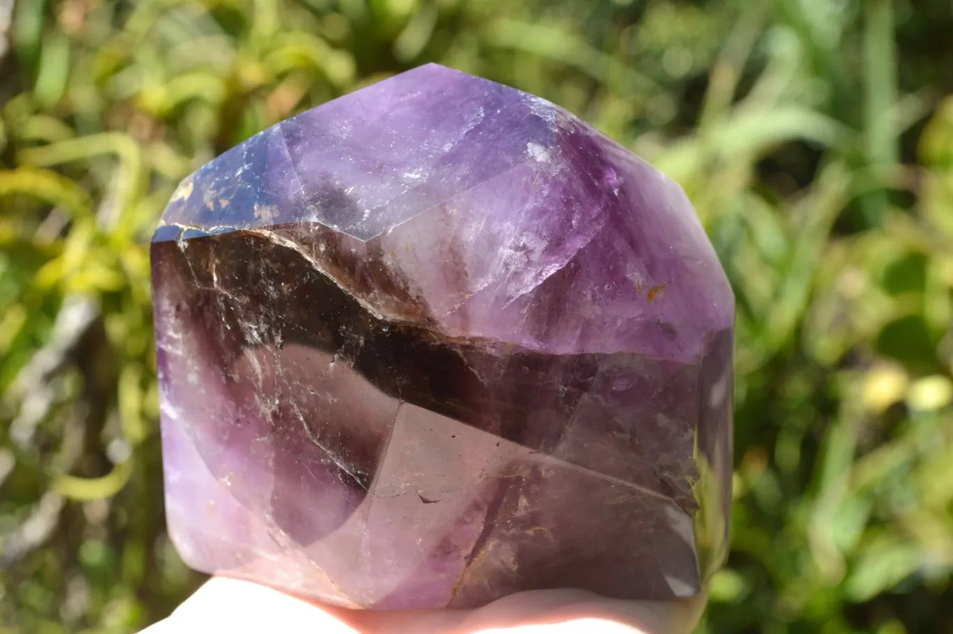 Polished Chunky Smokey Amethyst Quartz Display Piece x 1 From Ankazobe, Madagascar