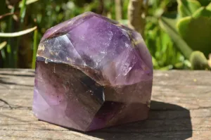 Polished Chunky Smokey Amethyst Quartz Display Piece x 1 From Ankazobe, Madagascar