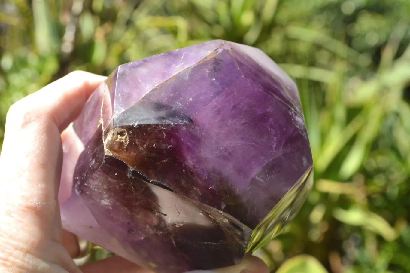 Polished Chunky Smokey Amethyst Quartz Display Piece x 1 From Ankazobe, Madagascar