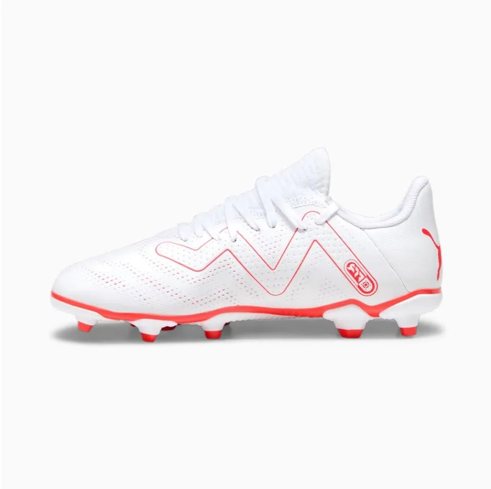 Puma Mens Future Play Football Boots MxSG Puma White/Fire Orchid