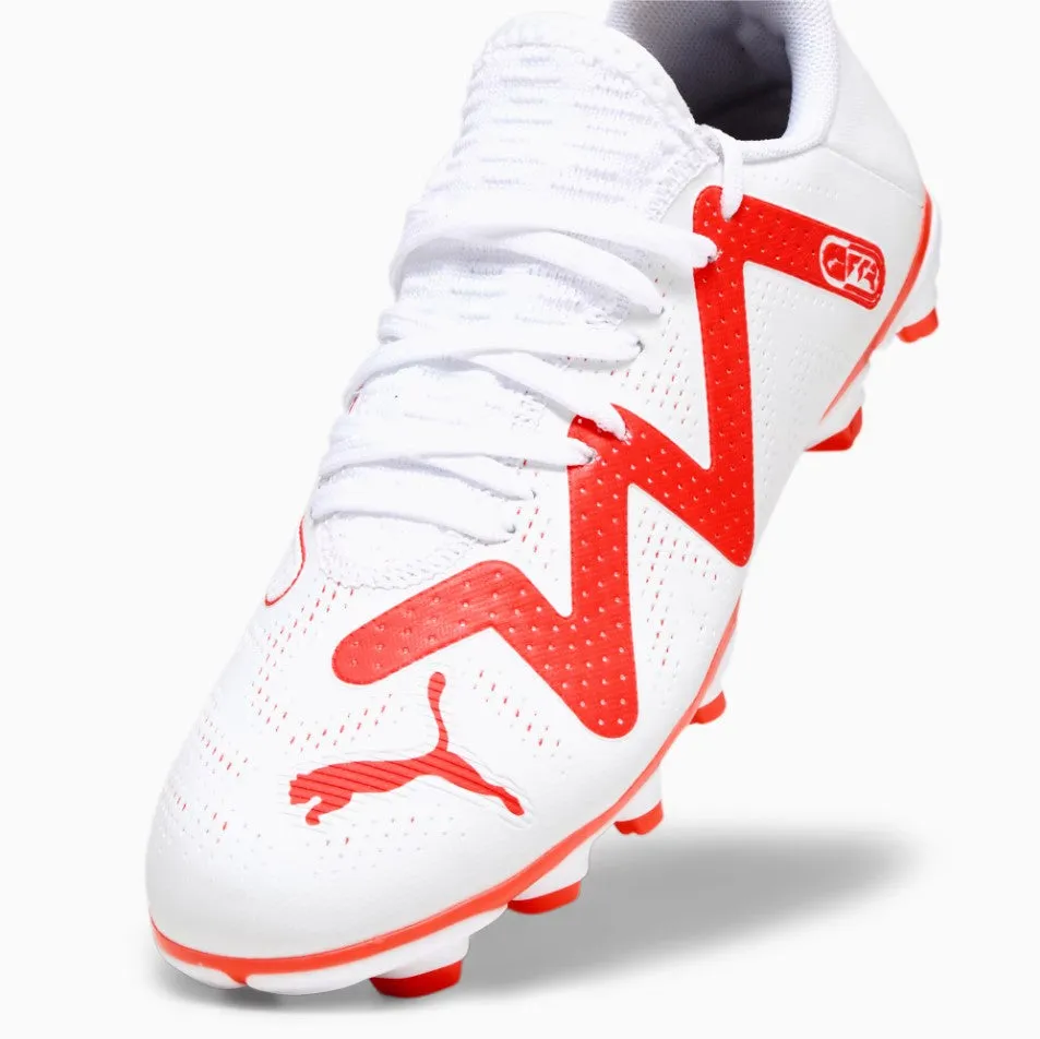 Puma Mens Future Play Football Boots MxSG Puma White/Fire Orchid