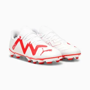 Puma Mens Future Play Football Boots MxSG Puma White/Fire Orchid