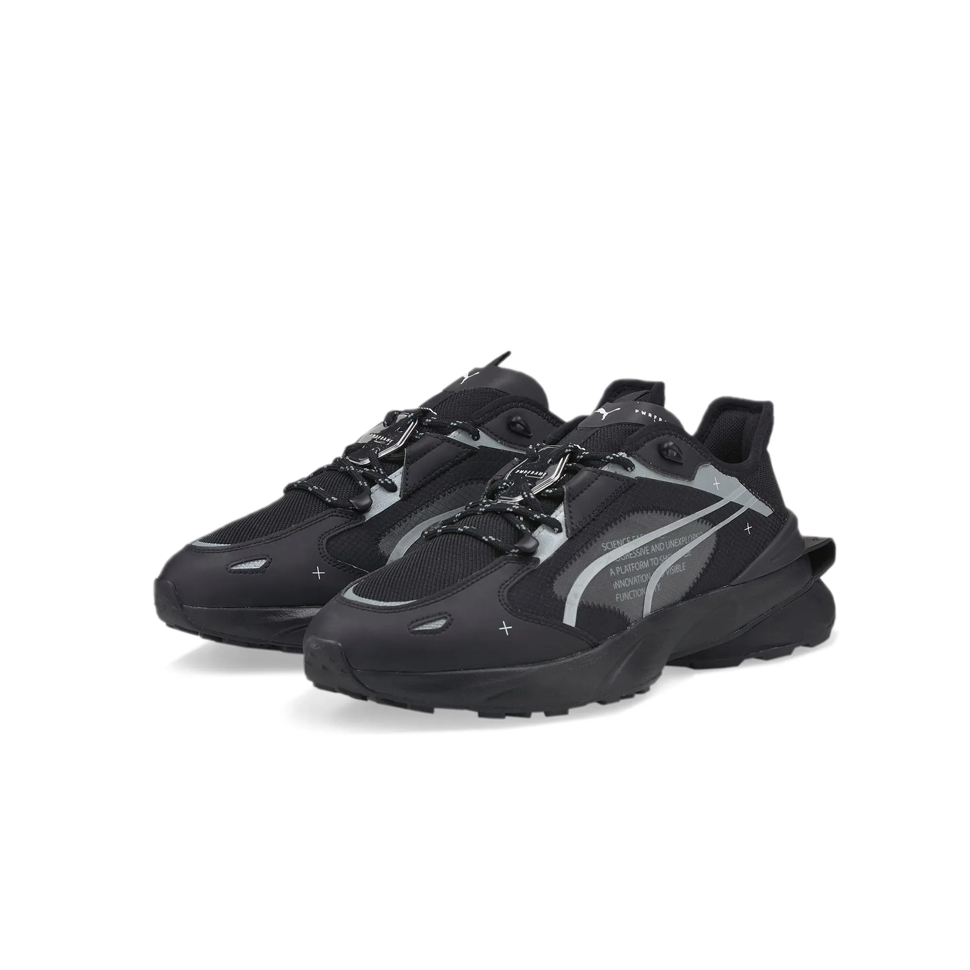 Puma Mens Pwrframe OP-1 Tech Shoes 'Black/Silver'