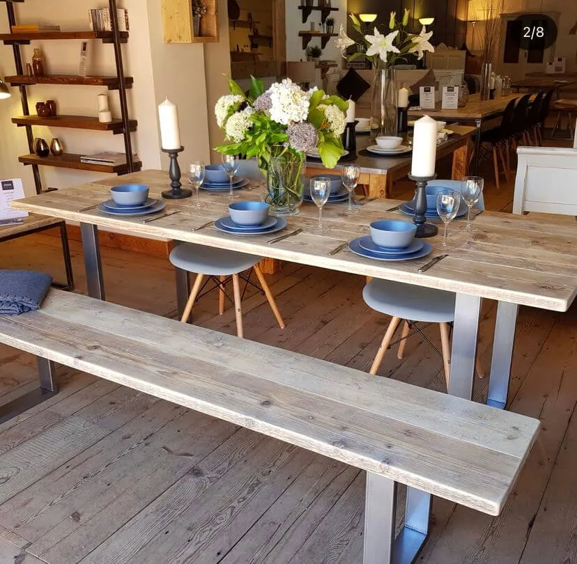 Reclaimed Rustic Weathered Bench Top