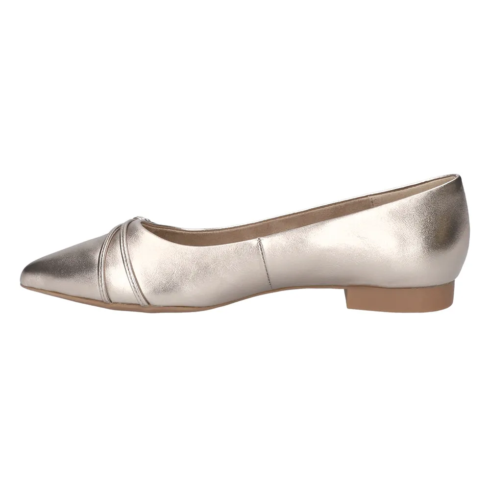 Rhea Metallic Ballet Flats