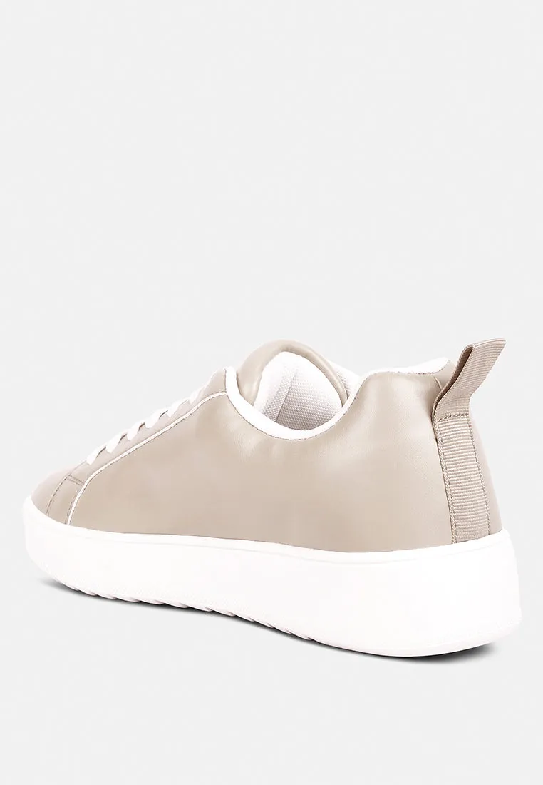 Rouxy Faux Leather Sneakers