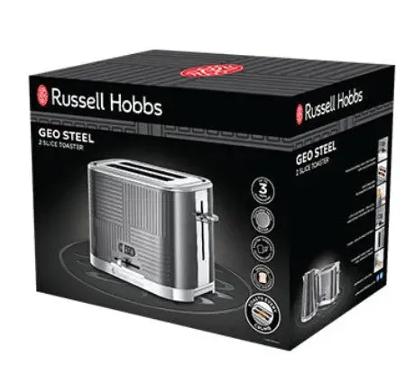 Russell Hobbs Geo Steel 2 slice(s) Stainless steel