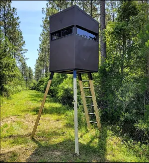 Sad Daddy 4x4 Gun/Crossbow Blind | With Elevation Kit & Steel Skid Frame | Hunting Box Blind