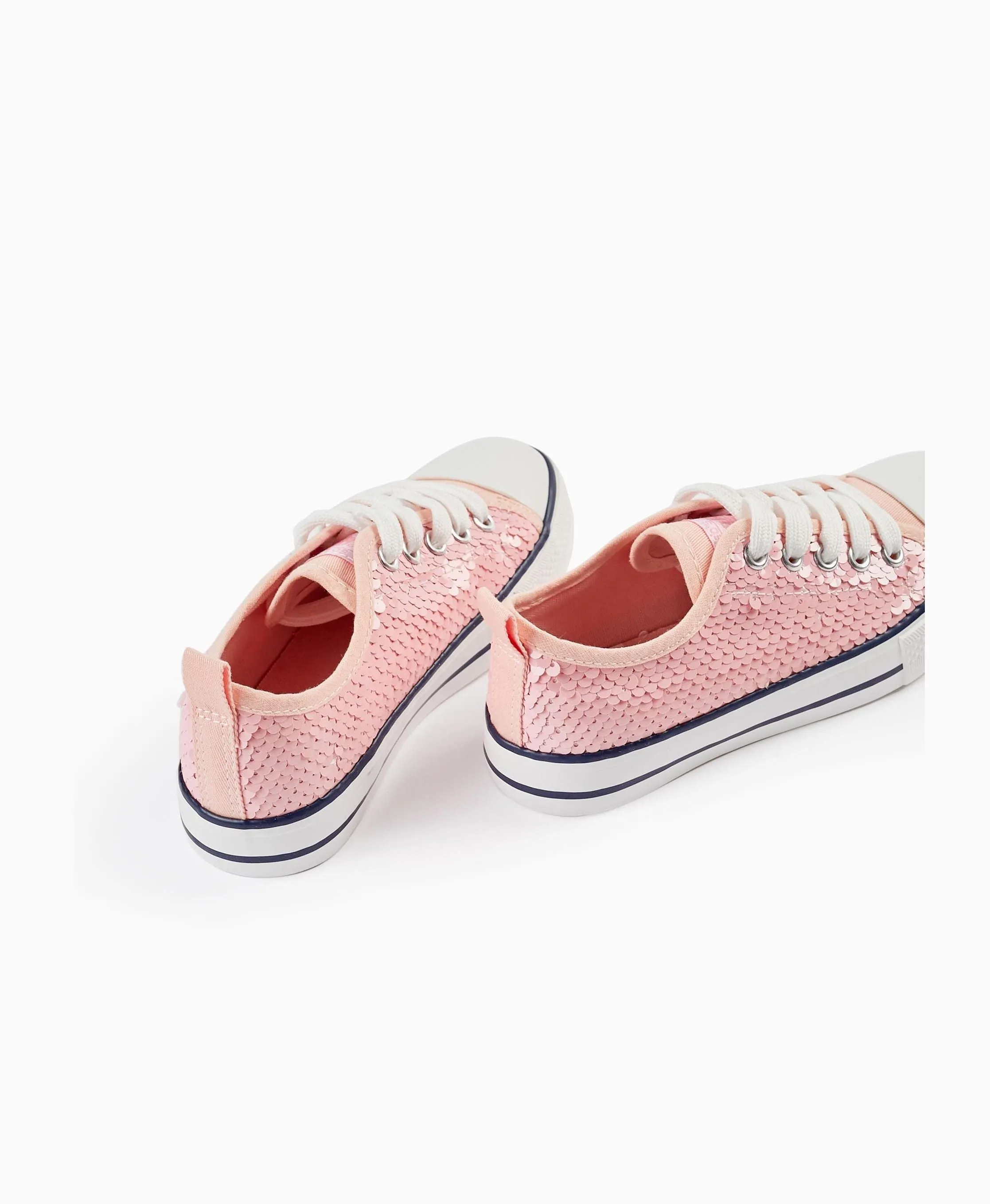 Sequined Trainers for Girls '50s Sneaker', Pink