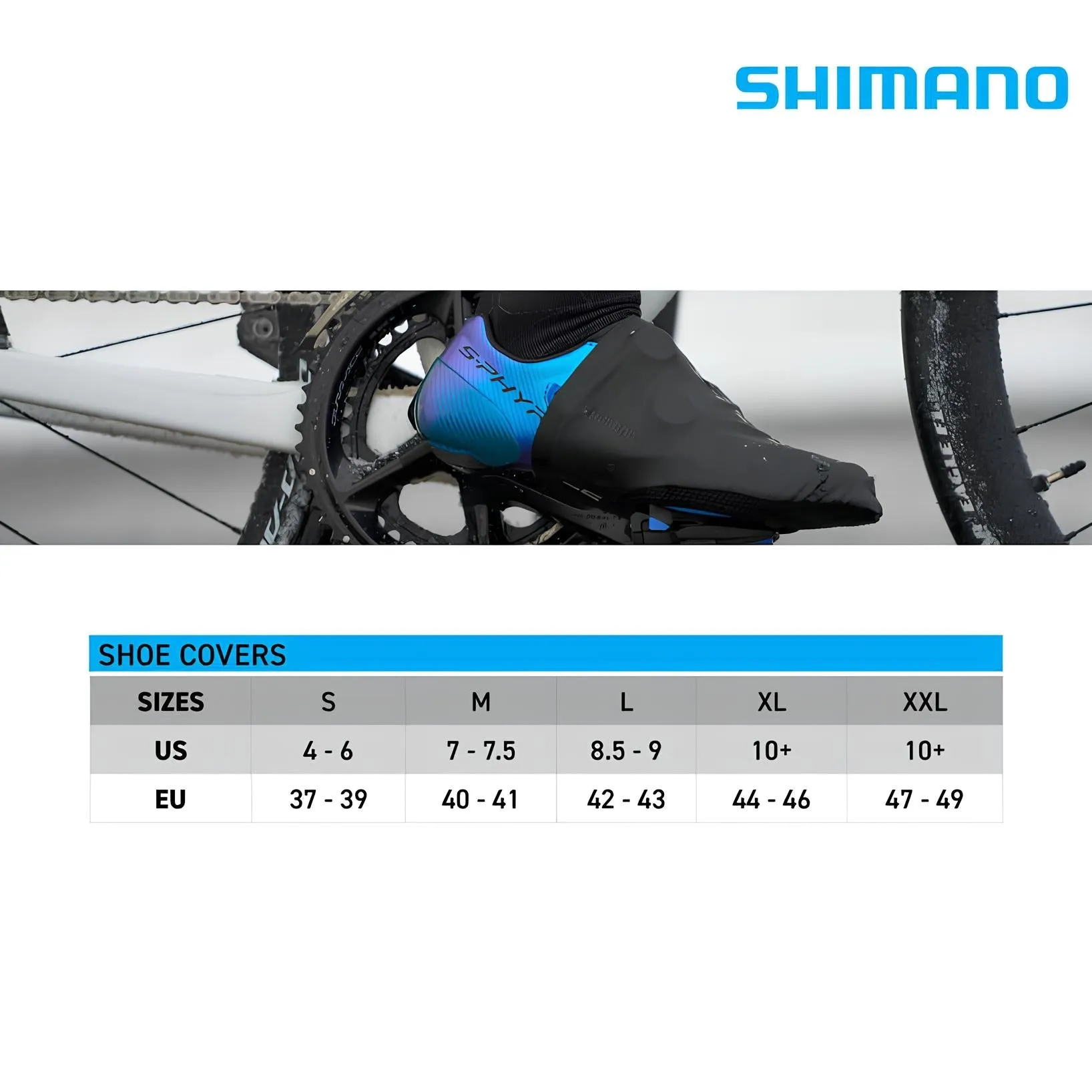 SHIMANO Dual H2O Black Shoe Cover for SHIMANO RC/XC/RX Shoes