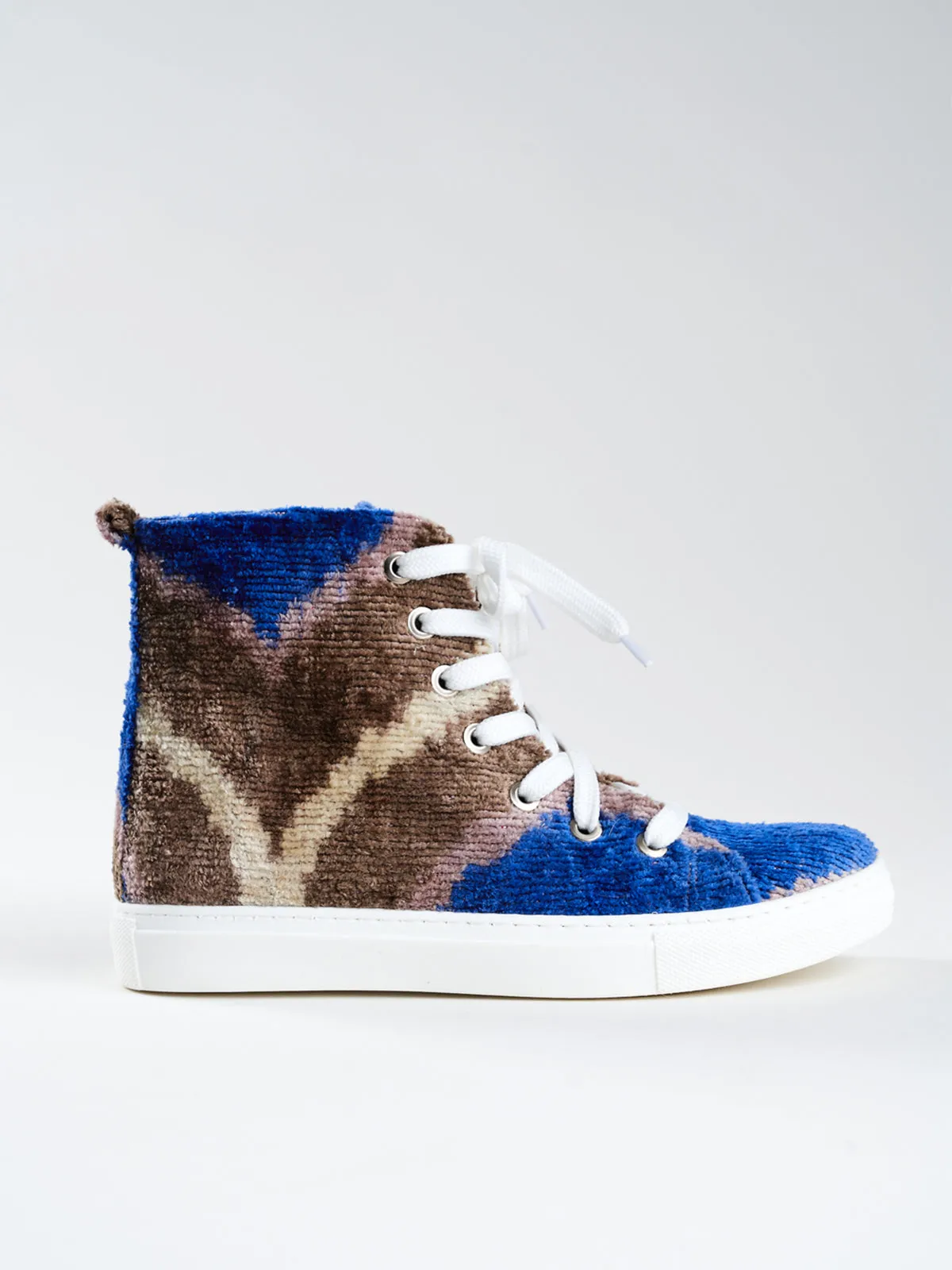 Silk Velvet Cobalt High Tops