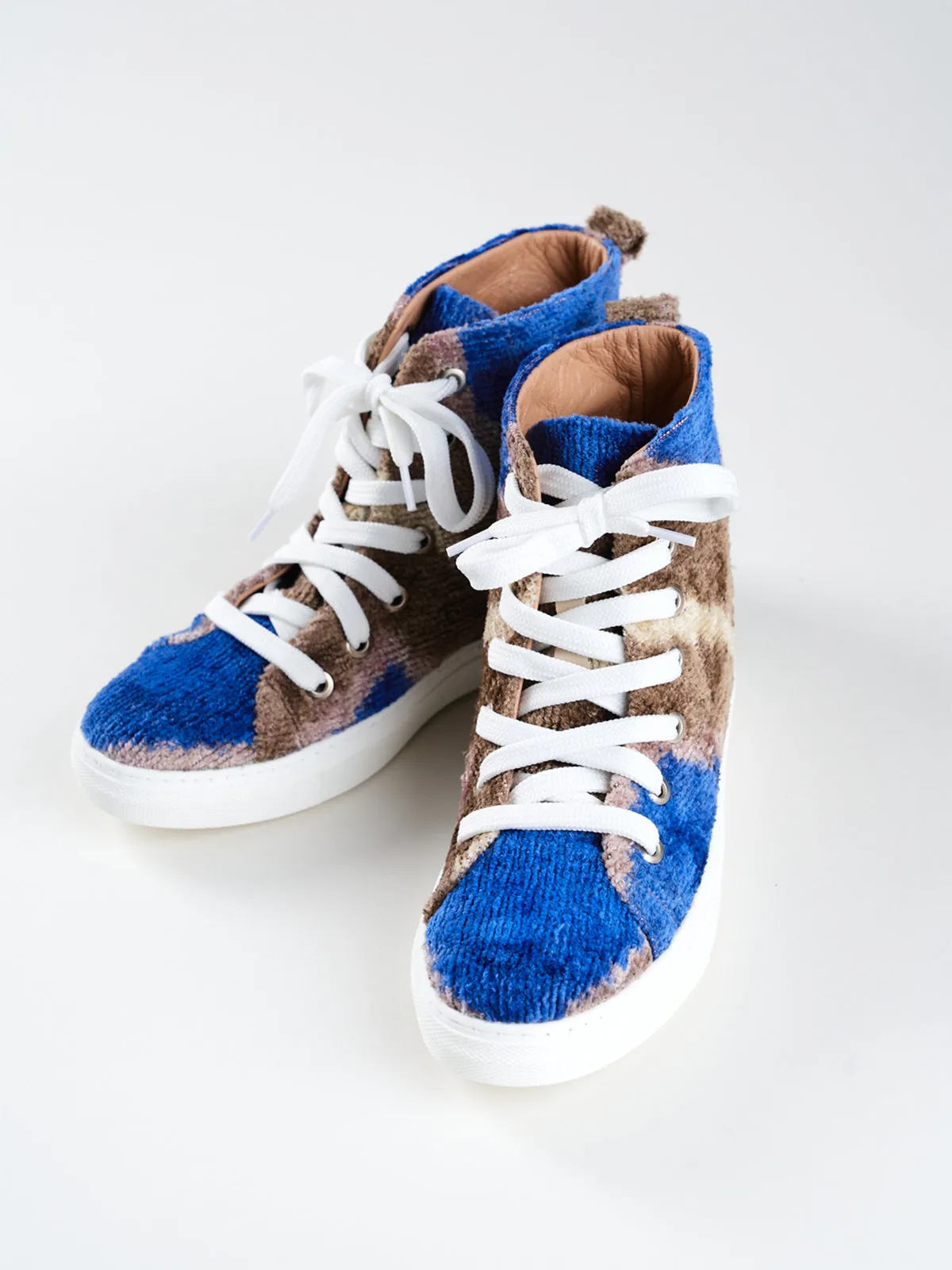 Silk Velvet Cobalt High Tops