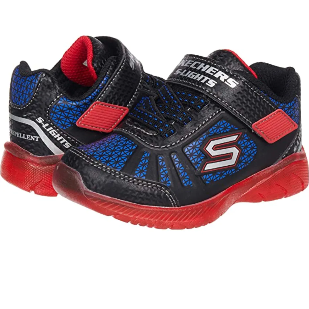 Skechers Kids Brights Tuff Track Trainers - Blue / Red