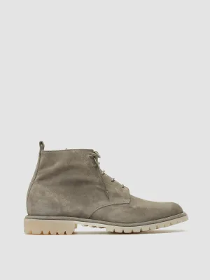 SPECTACULAR 002 - Taupe Suede Lace-Up Boots