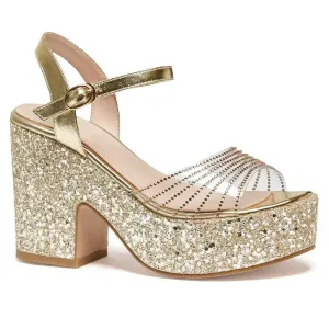 Stella Gold Platform Sandals