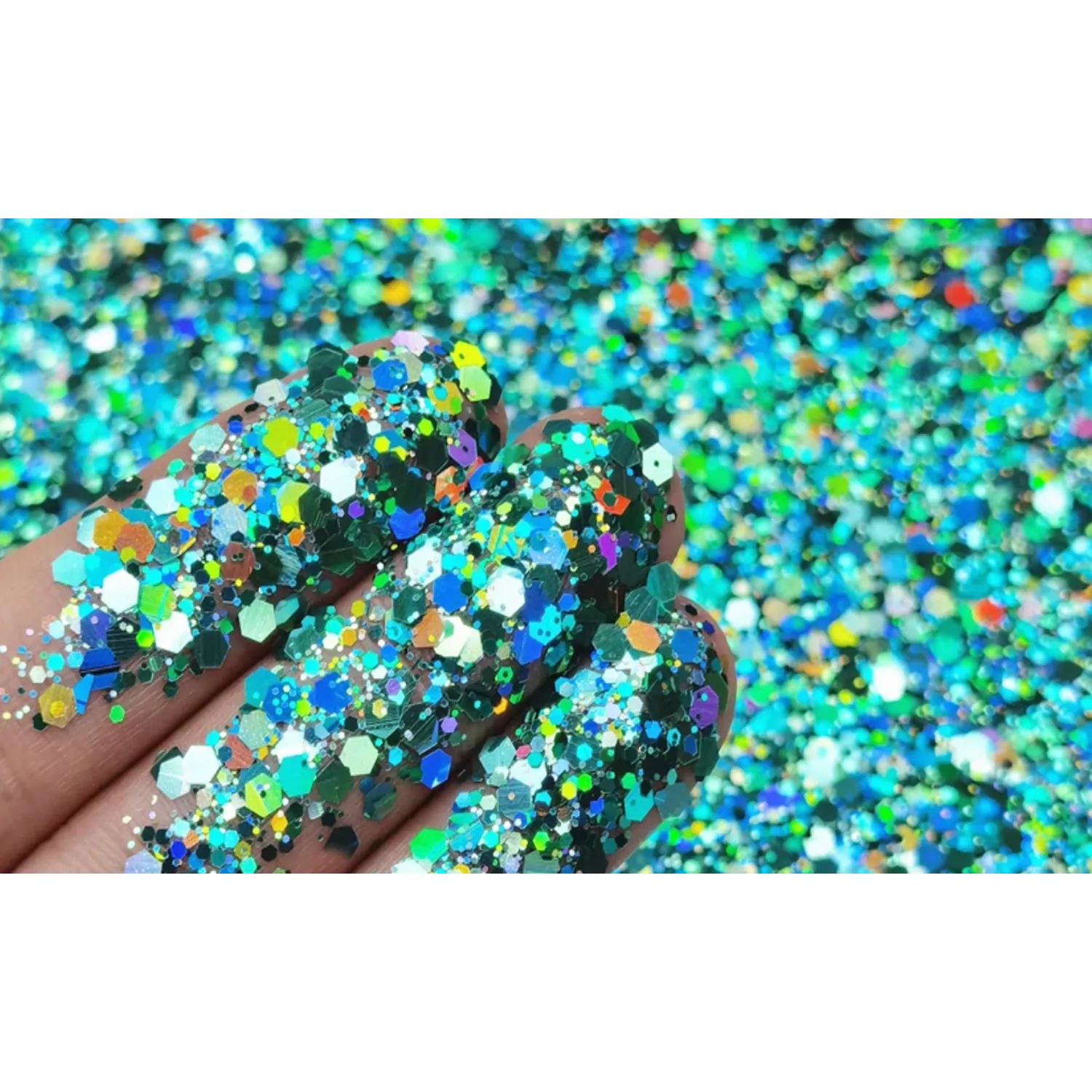 Teal Kiss Chunky Mix Glitter