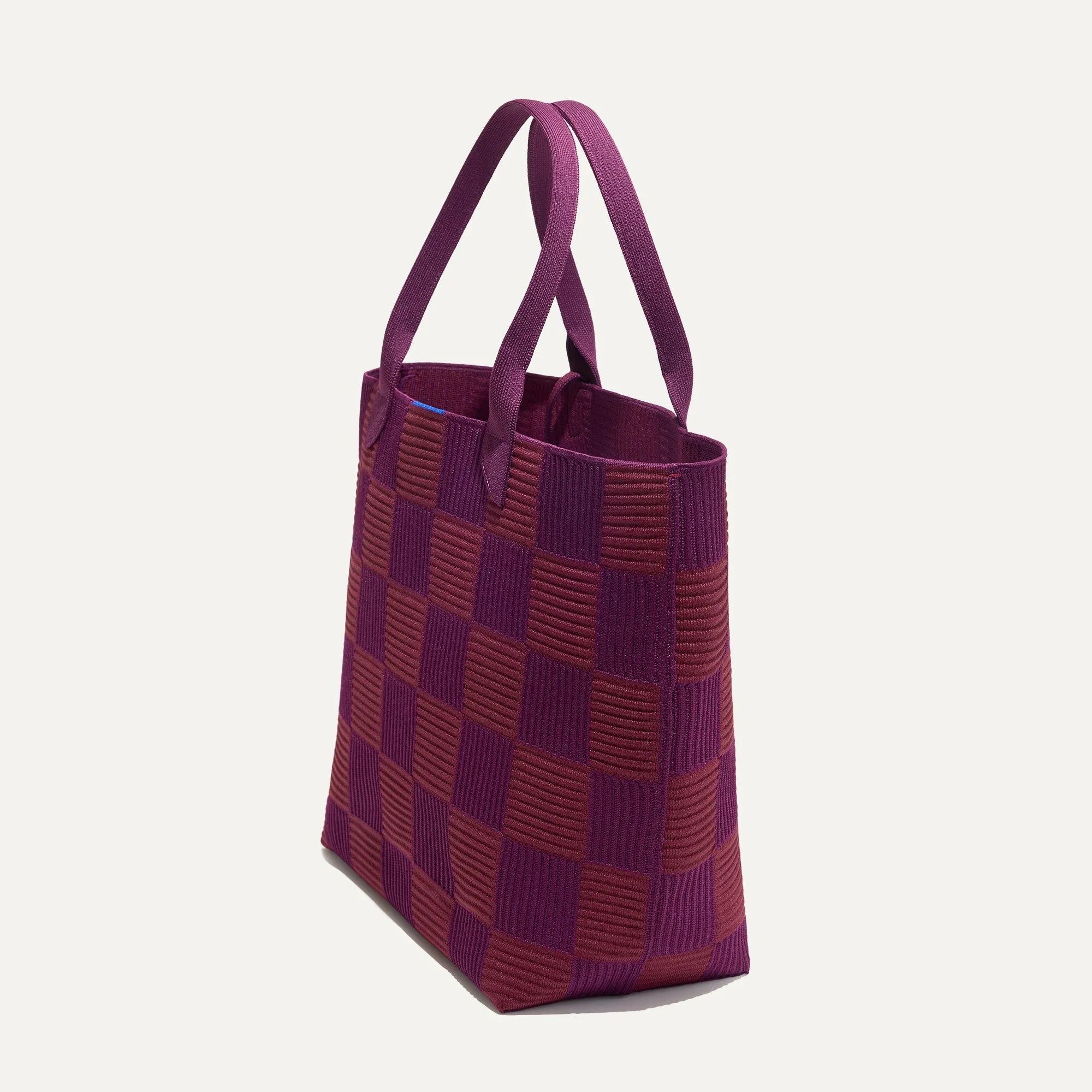 The Lightweight Tote - Checker Plum