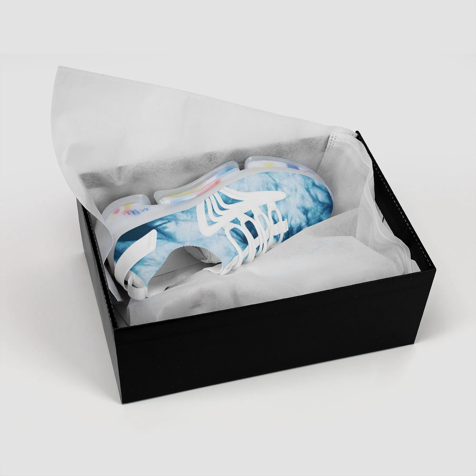 TIE DYE BLUE Air Max React Sneakers - White