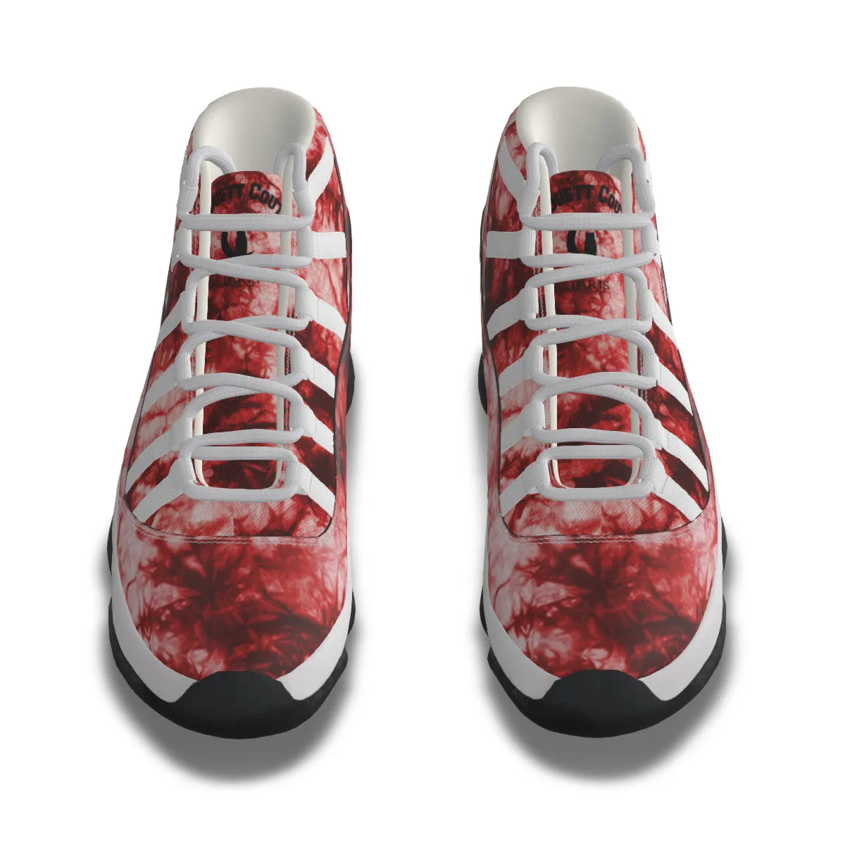 TIE DYE RED High Top Basketball Shoes