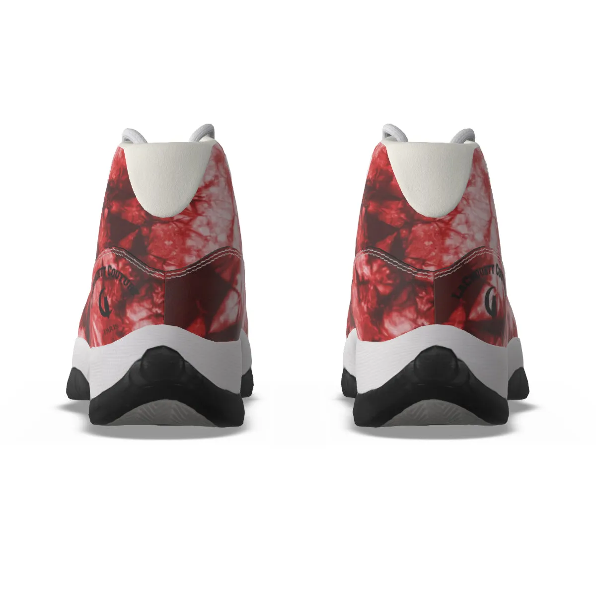 TIE DYE RED High Top Basketball Shoes