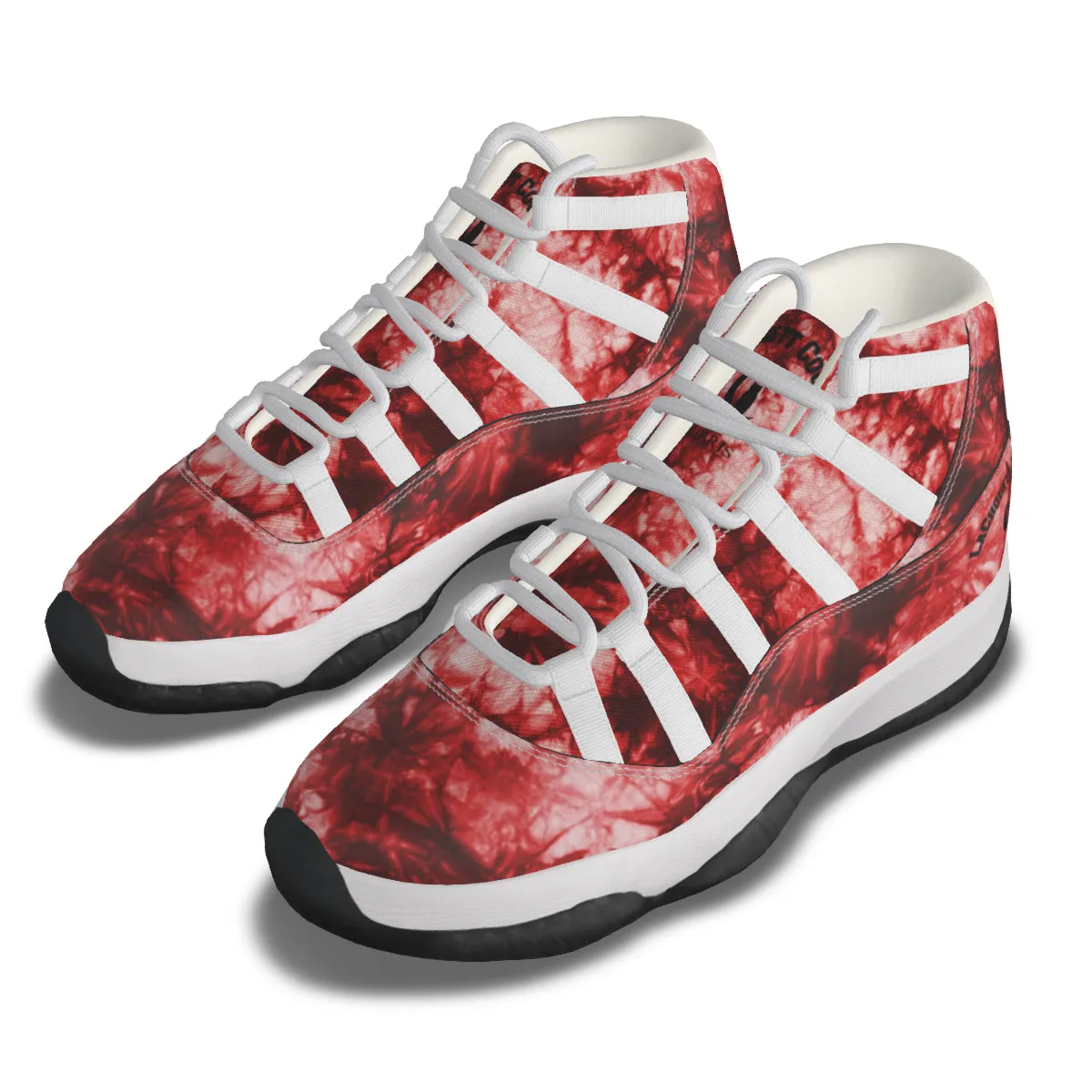 TIE DYE RED High Top Basketball Shoes