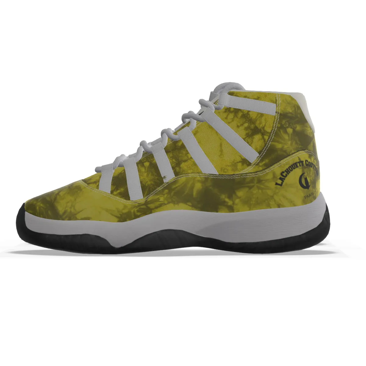 TIE DYE YLW High Top Basketball Shoes