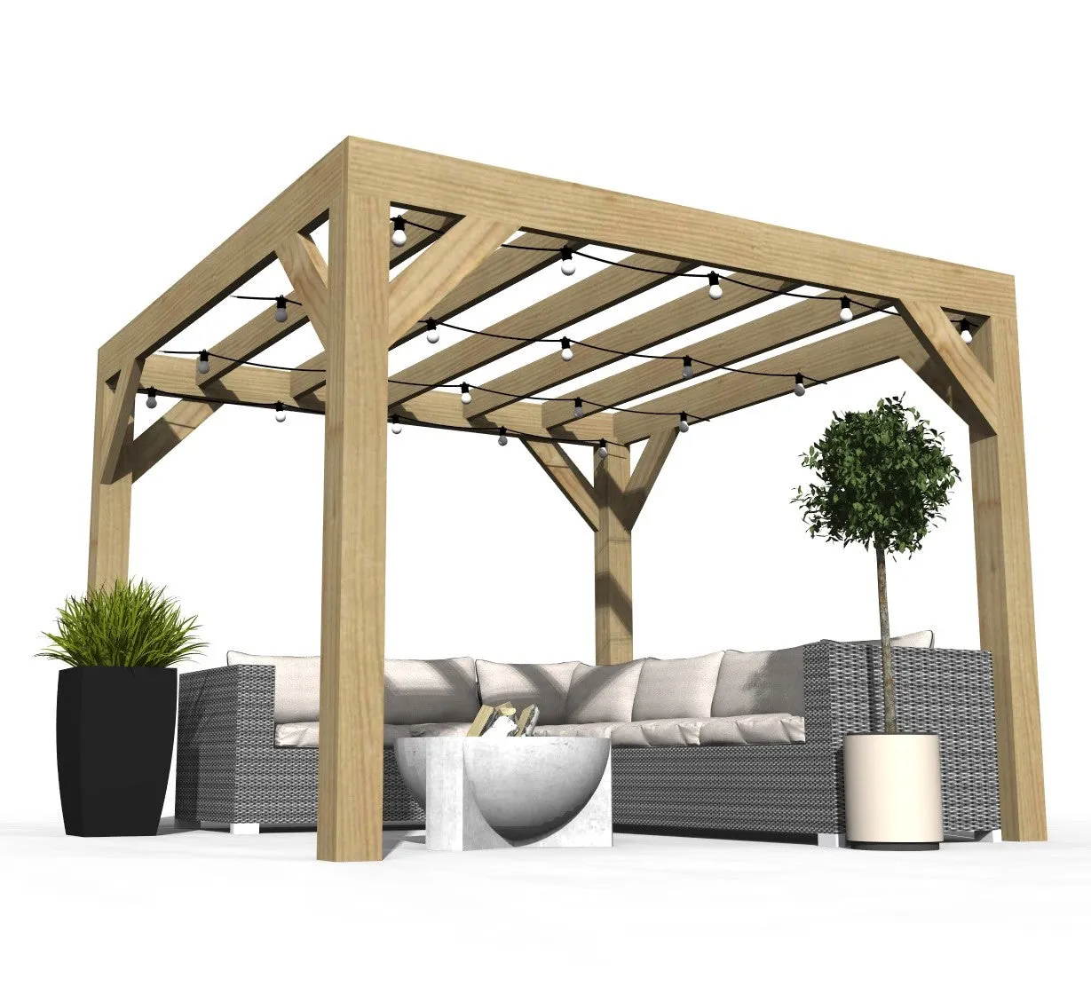 Timbakit Chunky Box Pergola Kit