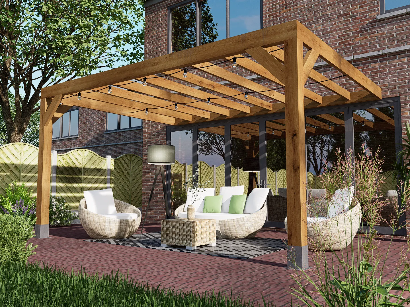 Timbakit Chunky Lean to Box Pergola Kit