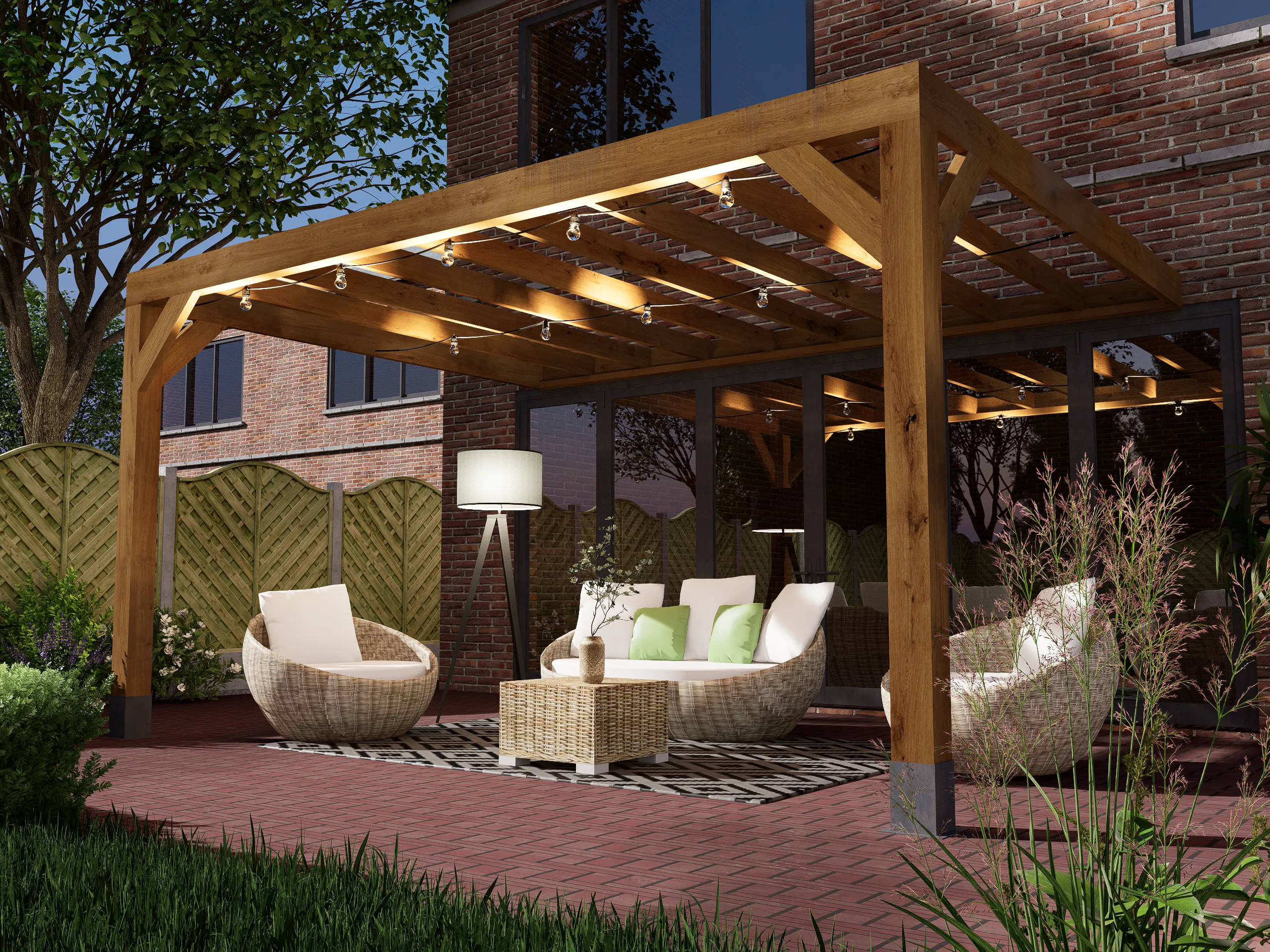 Timbakit Chunky Lean to Box Pergola Kit