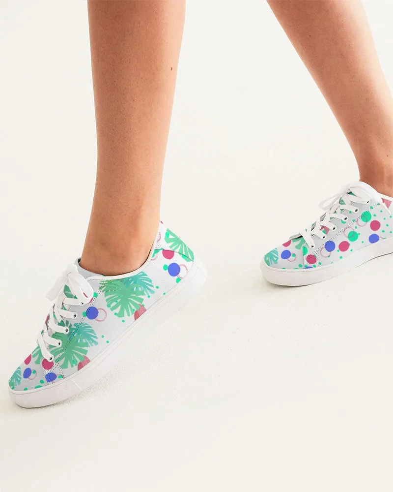 Tropical Leaves N Dots Sneakers