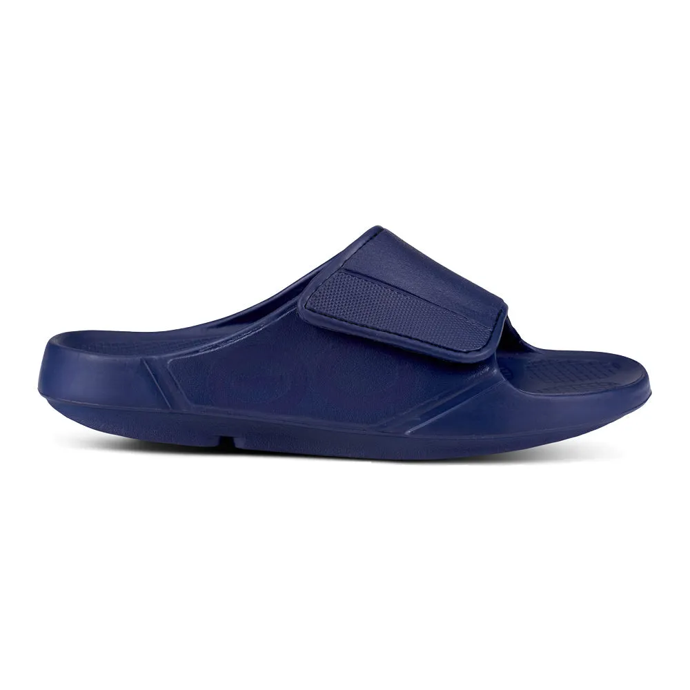 Unisex Oofos OOFOS Sport Flex Slide Navy