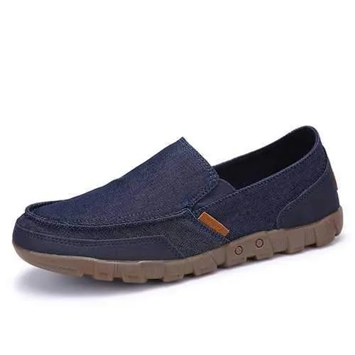 US Size 6.5-11 Men Casual Canvas Slip On Soft Breathable Outdoor Flats