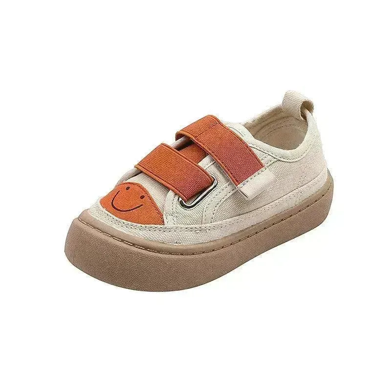 Velcro Round Head Anti-kick Soft Bottom Casual Shoes Tide