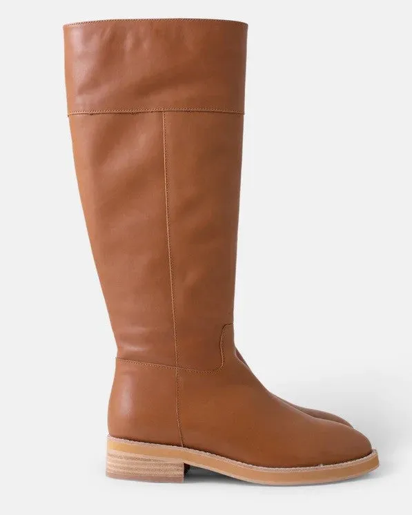 Walnut Camile Leather Boot