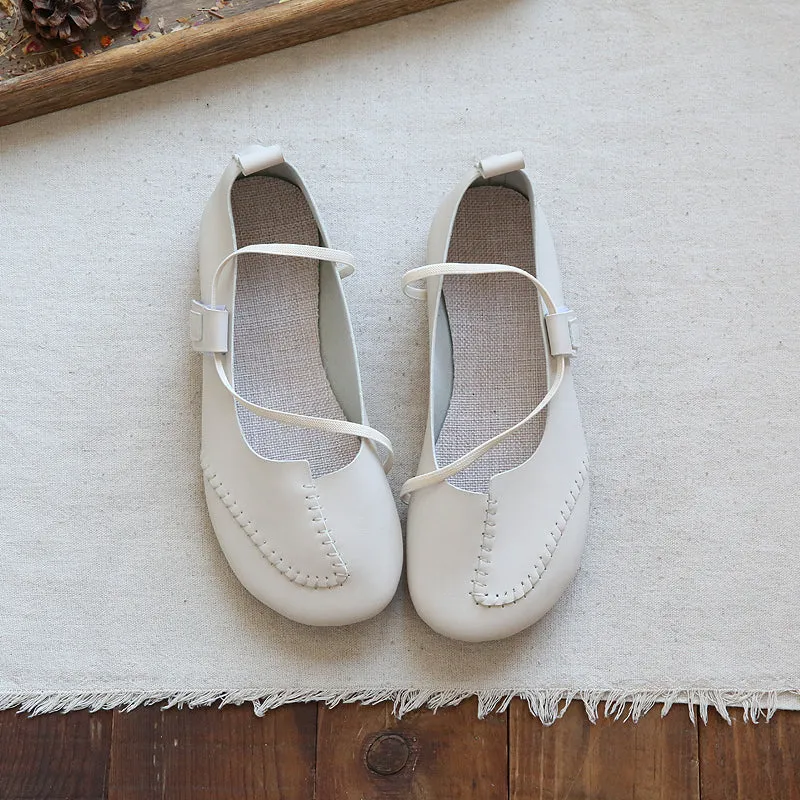 Women Retro Soft Summer Round Head Flats