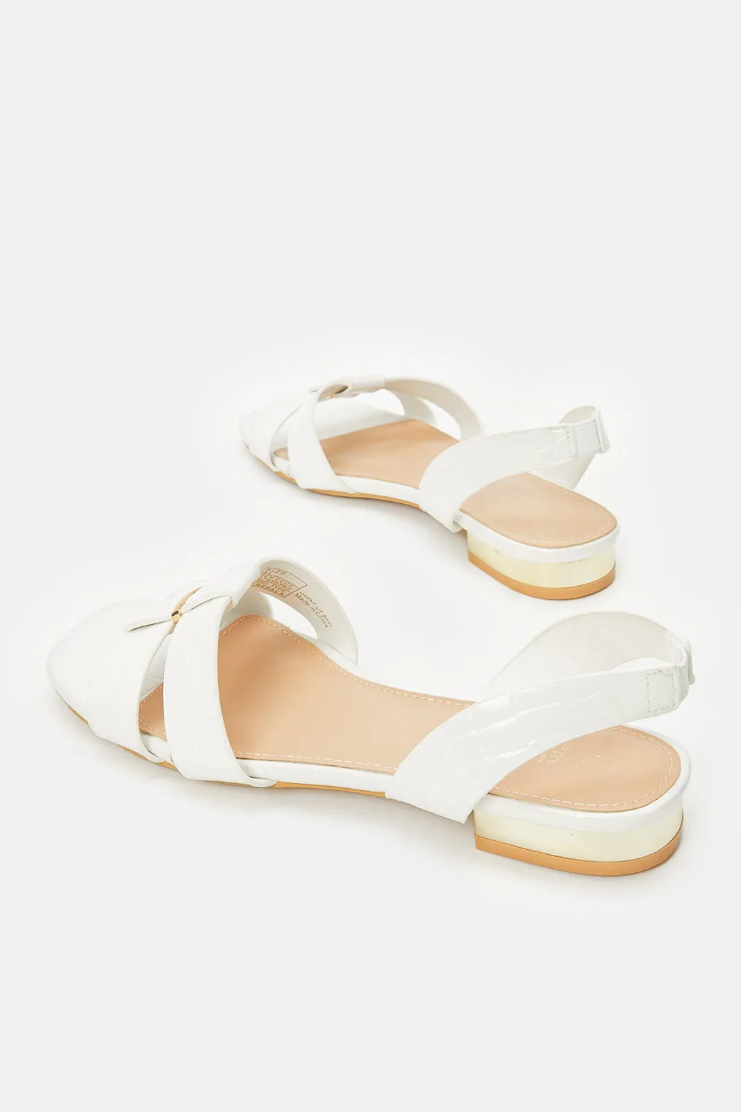 Women White Slingback Sandal