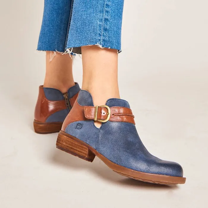 Women's Born Kati Color: Dark Blue Brown Combo